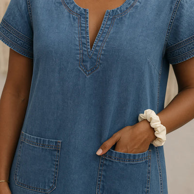 Beitske™ | Zachte denim jurk met zakken