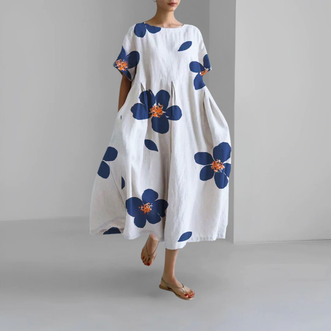 Hendrika™ | Lange zomerjurk met levendige bloemen