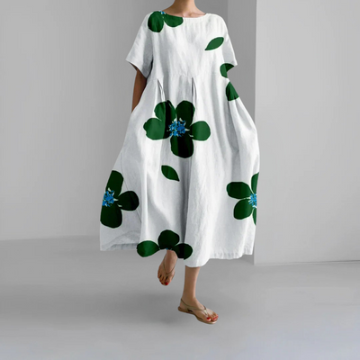Hendrika™ | Lange zomerjurk met levendige bloemen