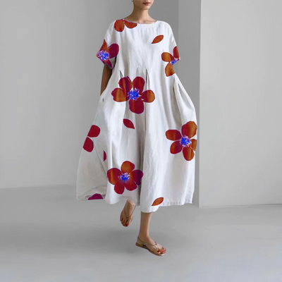 Hendrika™ | Lange zomerjurk met levendige bloemen