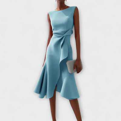 Cornelia™ | Geplooide Asymmetrische Midi-jurk
