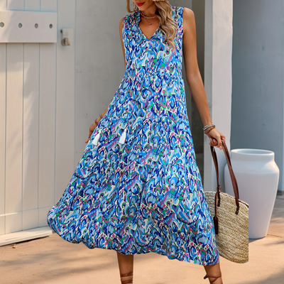 Inez™ | Zomerse maxi jurk met speelse print