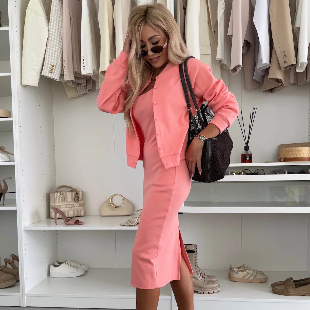 Karlijn™ | Casual lange mouw en maxirok