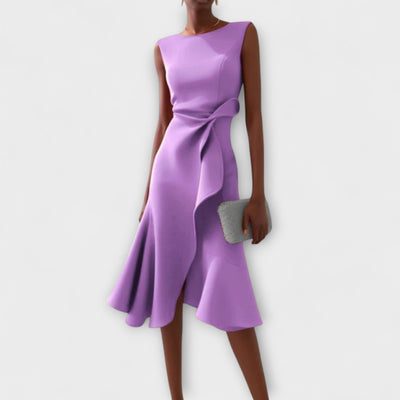 Cornelia™ | Geplooide Asymmetrische Midi-jurk