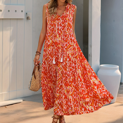 Inez™ | Zomerse maxi jurk met speelse print