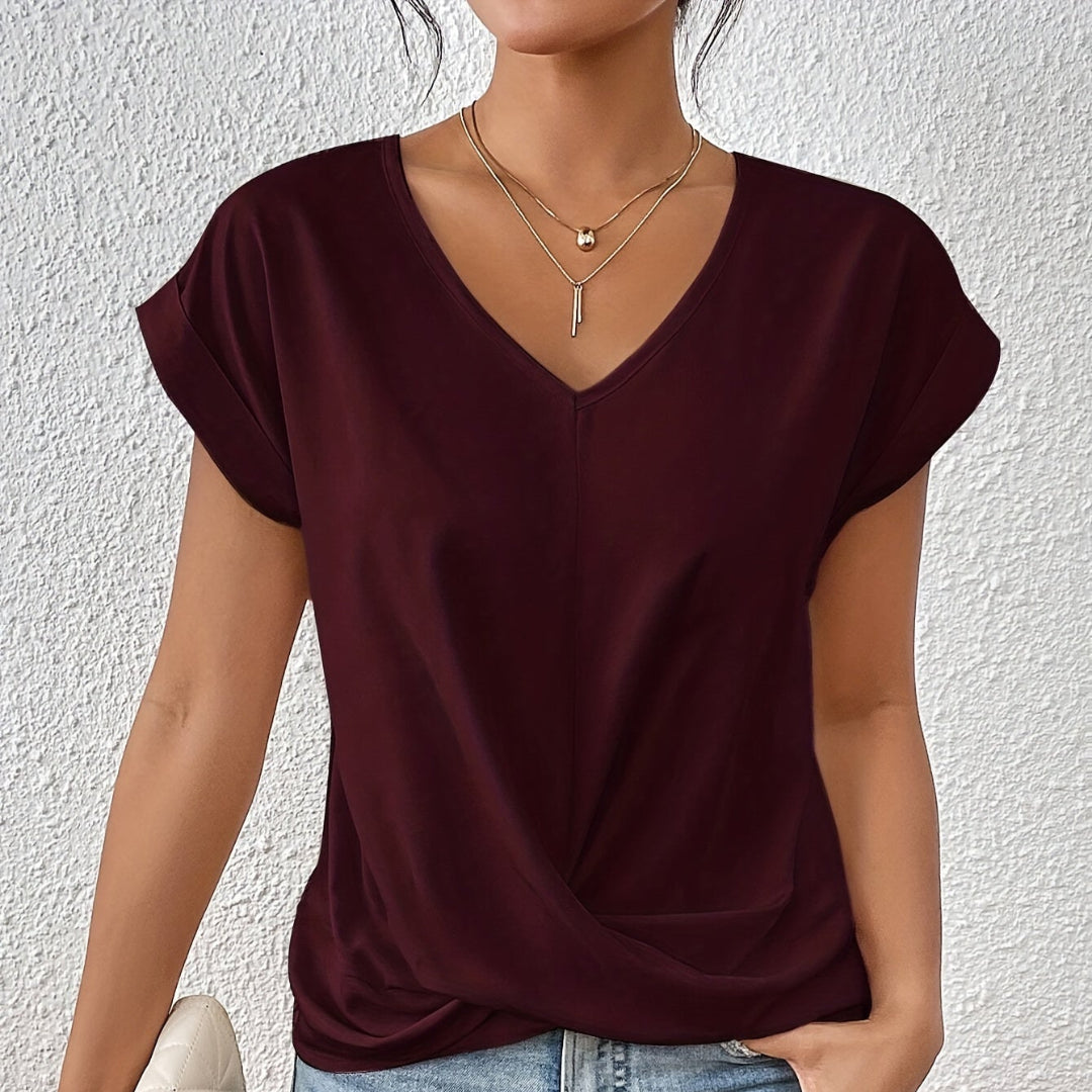 Lianne™ | Dames-T-shirt met hartvorm en korte mouwen