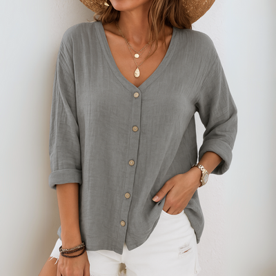 Valesca™ | Ontspannen Knopblouse
