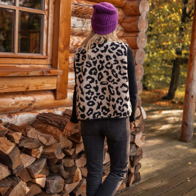 Elke™ | De Luipaard Gebreide Vest