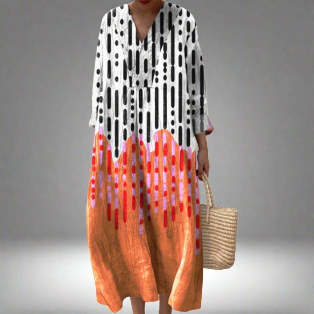 Elly™ | Elegante geometrische jurk