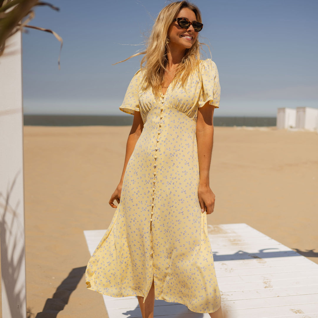 Nanne™ | Het Gebloemde Zomer Midi-jurk