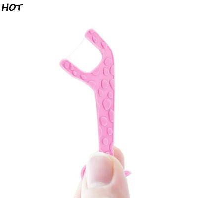 40Pcs/Box Super Thin Floss Stick Children's Cartoon Plastic Toothpicks Family Pack Flossing Details Cleaning Teeth