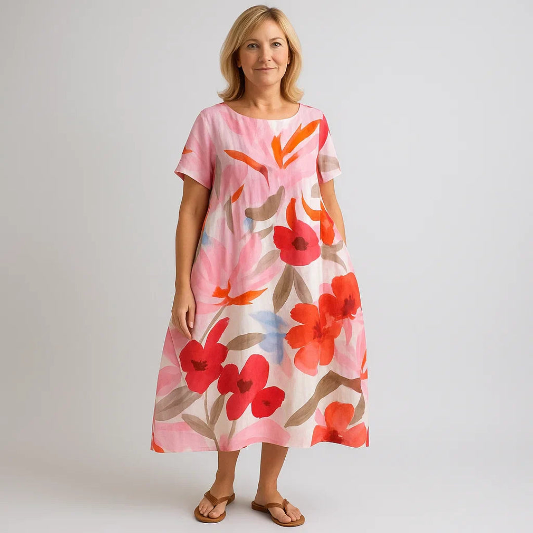 Fenna™ | Zomerjurk met bloemenpatroon