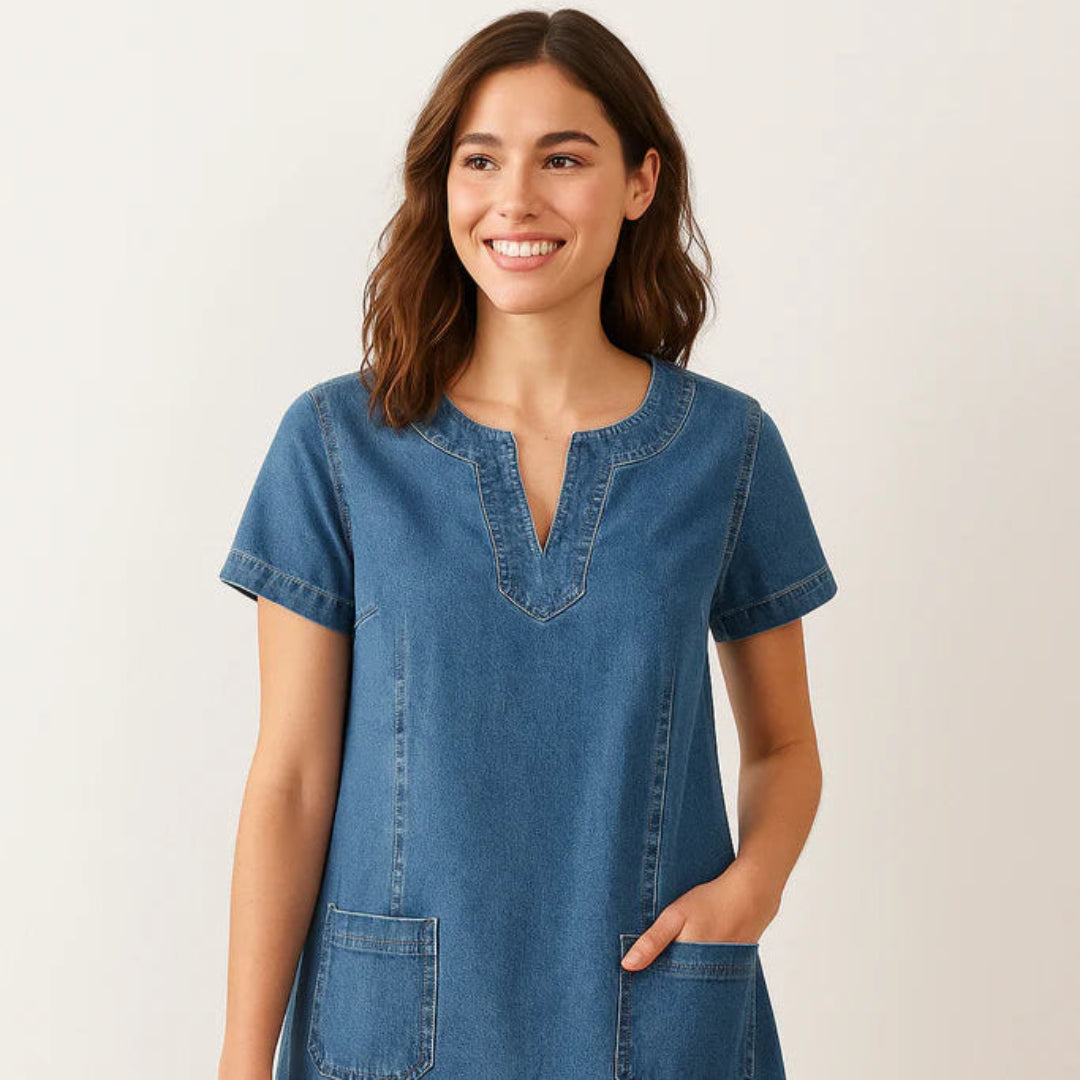 Beitske™ | Zachte denim jurk met zakken