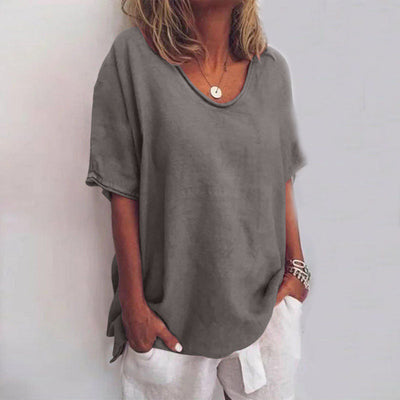 Sanne™ | Oversized Blouse met V-hals 1+1 GRATIS