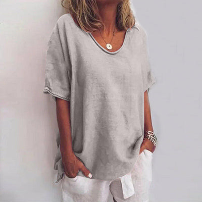 Sanne™ | Oversized Blouse met V-hals 1+1 GRATIS