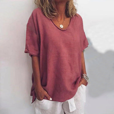 Sanne™ | Oversized Blouse met V-hals 1+1 GRATIS