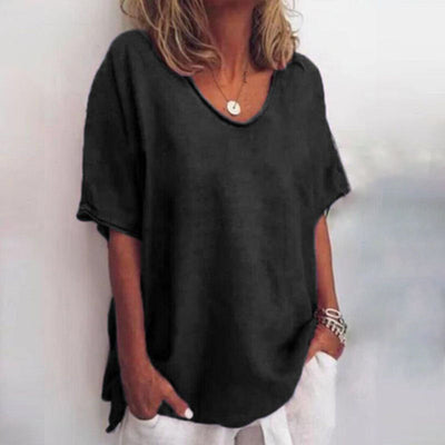Sanne™ | Oversized Blouse met V-hals 1+1 GRATIS