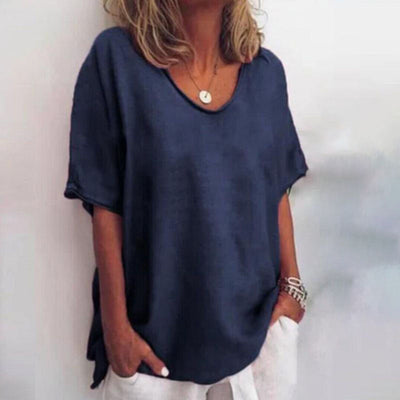 Sanne™ | Oversized Blouse met V-hals 1+1 GRATIS