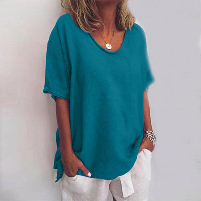 Sanne™ | Oversized Blouse met V-hals 1+1 GRATIS