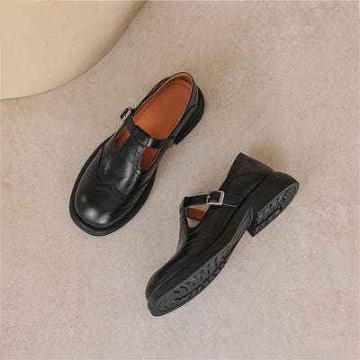 Jolijn™ | elegante mary janes van leder