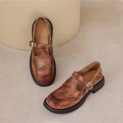 Jolijn™ | elegante mary janes van leder
