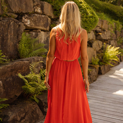 Emma™ | Het zomerjurk in krachtig oranje