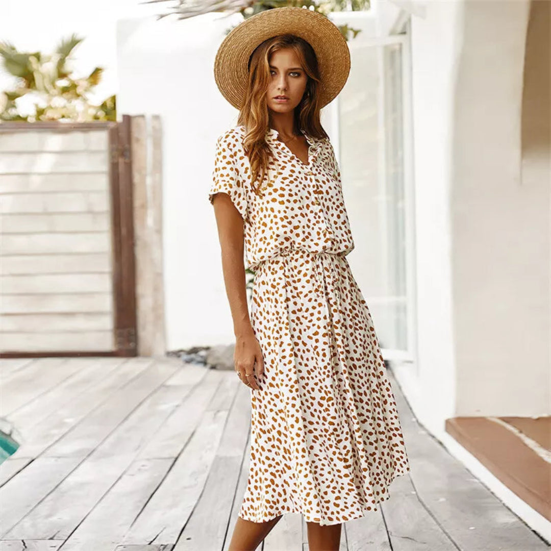 Hennie™ | Comfortabele Linnen Zomerjurk